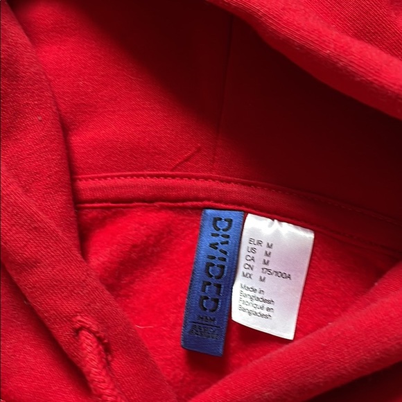 Authentic Mens Red H&M Hoodie - Picture 3 of 3